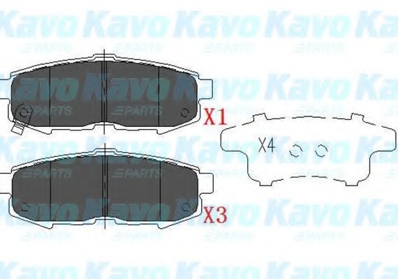 Фото колодки тормозные MAZDA 2.0-3.0 99- задние KBP4555 KAVO PARTS KBP4555 KAVO (Нидерланды) KBP4555 KAVO (Нидерланды) Колодки тормозные MAZDA 2.0-3.0 99- задние KBP4555 KAVO PARTS