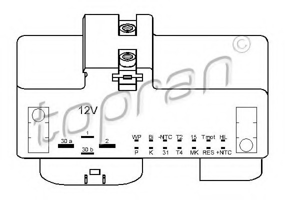 110825 TOPRAN (Germany) Реле (вентилятор радіатора)