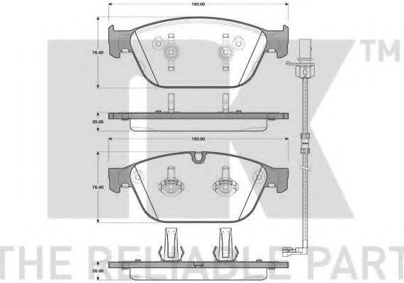 2247104 NK Гальмівні дискові колодки, комплект