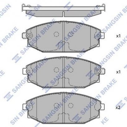 SP1053 Hi-Q (SANGSIN BRAKE) Комплект гальмівних колодок з 4 шт. дисків