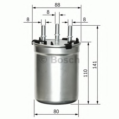 F026402834 BOSCH ПАЛИВНИЙ ФЛЬТР Дизель AUDI A1 1.6TDI 10-15 F026402834 BOSCH