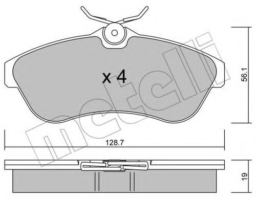 2203290 METELLI (Италия) Комплект тормозных колодок, дисковый тормоз 2203290 METELLI
