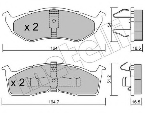 2203560 METELLI (Италия) Комплект тормозных колодок, дисковый тормоз 2203560 METELLI