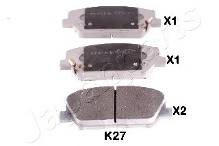 PAK27AF JAPAN Колодки тормозные дисковые передні, ком PAK27AF JAPANPARTS