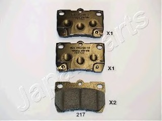 PP217AF JAPAN Колодки тормозные дисковые задні, компл PP217AF JAPANPARTS