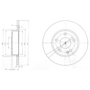 BG3840 DELPHI Тормозной диск (в упаковке 2 шт цена за 1 шт) BG3840 DELPHI