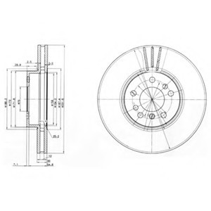 BG3628 DELPHI Тормозной диск (в упаковке 2 шт цена за 1 шт) BG3628 DELPHI