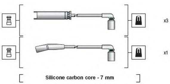 MSK1273 MAGNETI MARELLI (Италия) MSK1273 К-Т ПРОВОДОВ Зажигания AVEO MSK1273 MAGNETI-MARELLI