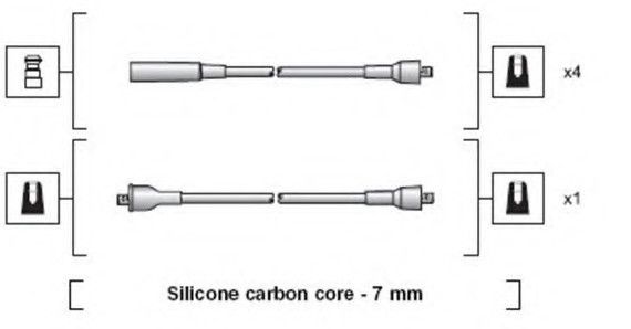 MSK1230 MAGNETI MARELLI (Италия) MSK1230 К-Т ПРОВОДОВ Зажигания LADA MSK1230 MAGNETI-MARELLI