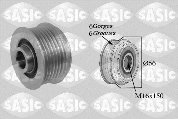 1674002 SASIC Шкив генератора renault laguna ii 1.8 1674002 1674002 SASIC