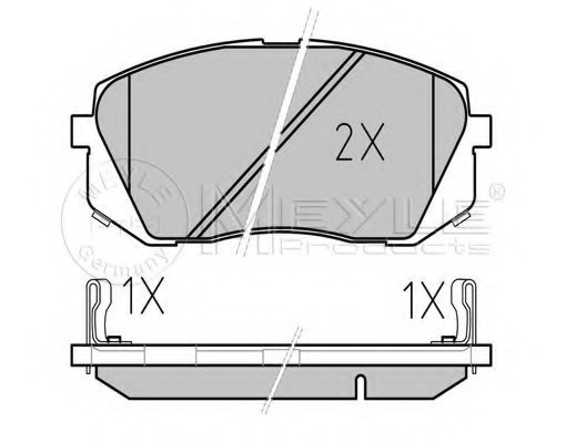 0252450116W MEYLE КОЛОДКИ ТОРМОЗНЫЕ ДИСКОВЫЕ КОМПЛЕКТ 4 ШТ 0252450116W MEYLE