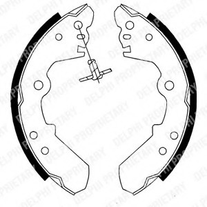 LS1687 DELPHI Колодки тормозные задні барабанні комплект LS1687 DELPHI