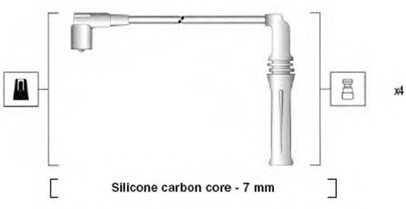 MSK935 MAGNETI MARELLI (Италия) MSK935 К-Т ПРОВОДОВ Зажигания LANOS MSK935 MAGNETI-MARELLI