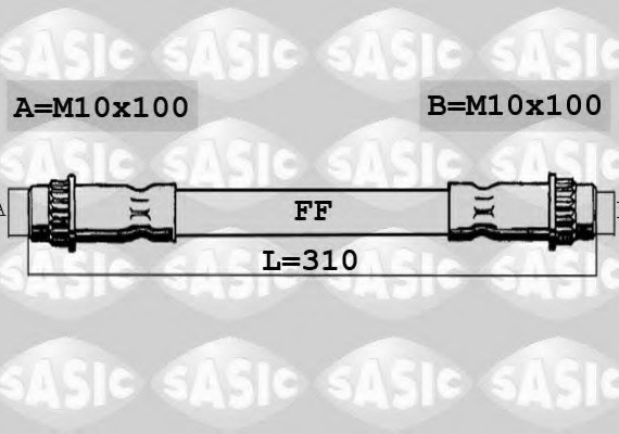 6604033 SASIC Шланг тормозной задний RENAULT LOGAN 6604033 6604033 SASIC