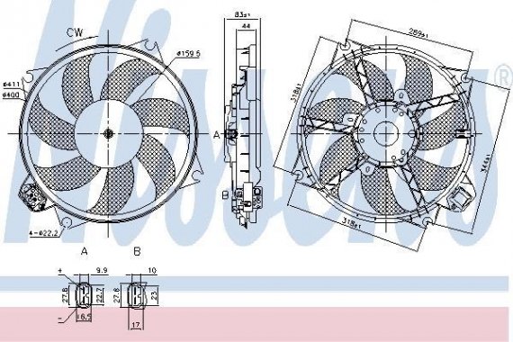 85989 NISSENS (Дания) Вентилятор RENAULT FLUENCE, MEGANE III 85989 85989 NISSENS
