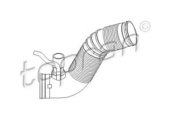 111017 TOPRAN (Germany) Рукав воздухозаборника, воздушный фильтр 111017 HANS PRIES