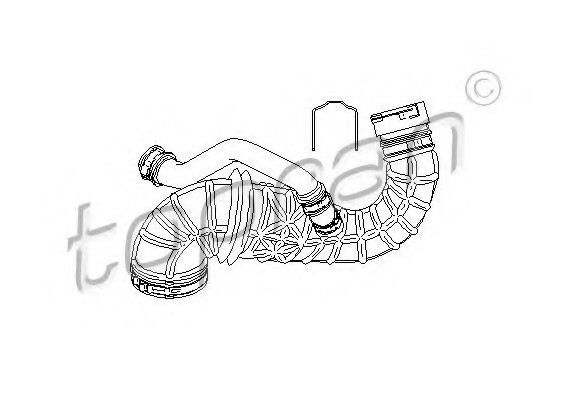 304058 TOPRAN (Germany) Рукав воздухозаборника, воздушный фильтр 304058 HANS PRIES