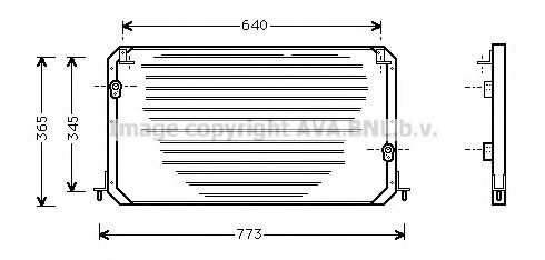 TO5224 AVA COOLING Конденсор кондиционера COND TOYOTA CAMRY 94-96 (пр-во AVA)