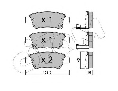 8227900 CIFAM Гальмівні колодки зад. Honda CR-V 07- (bosch)