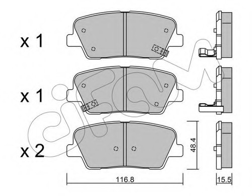 8229010 CIFAM Комплект тормозных колодок, дисковый тормоз 8229010 CIFAM