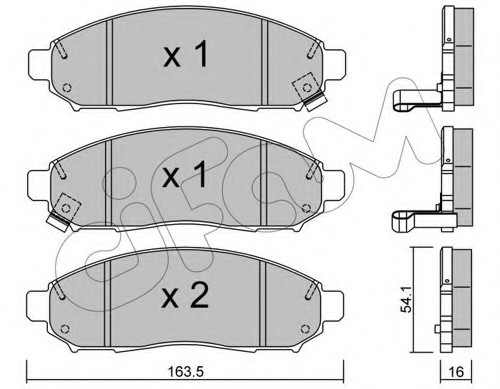 8227430 CIFAM Гальмівні колодки пер. Nissan Navara 2,5dCi 05-