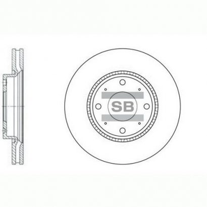 SD2029 Hi-Q (SANGSIN BRAKE) Диск гальмівний  (51712-2F000, 51712-2F100) SD2029 SANGSIN