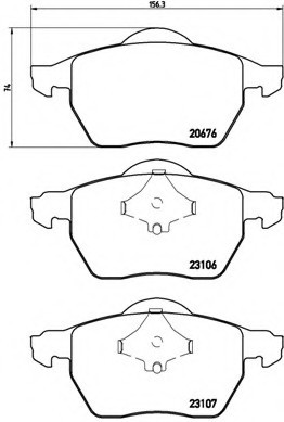 P86015 BREMBO (Германия) Комплект гальмівних колодок, дискове гальмо P86015 BREMBO