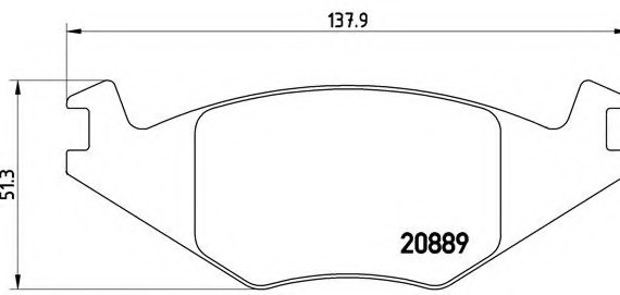 Комплект гальмівних колодок, дискове гальмо P85019 BREMBO