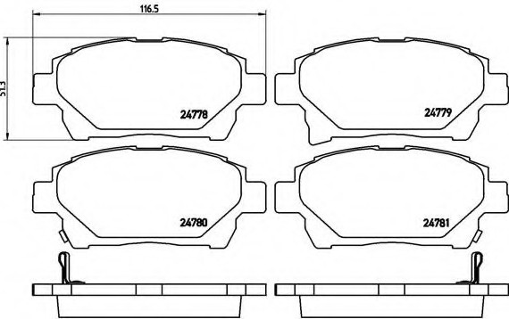 P83097 BREMBO (Германия) Комплект гальмівних колодок, дискове гальмо P83097 BREMBO