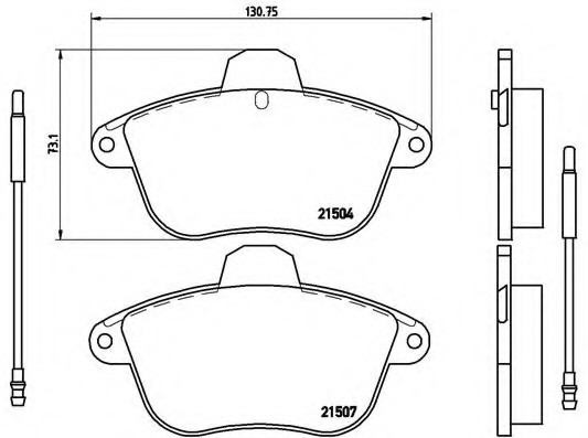 P61046 BREMBO (Германия) Гальмівні колодки дискові BREMBO