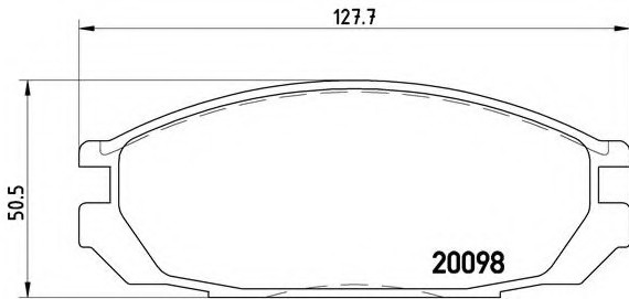 P56020 BREMBO (Германия) Комплект гальмівних колодок, дискове гальмо P56020 BREMBO