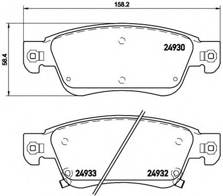 P56080 BREMBO (Германия) Комплект тормозных колодок, дисковый тормоз P56080 BREMBO