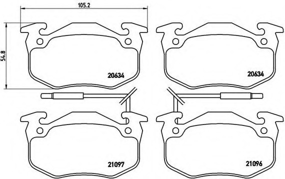 P68015 BREMBO (Германия) Комплект тормозных колодок, дисковый тормоз P68015 BREMBO