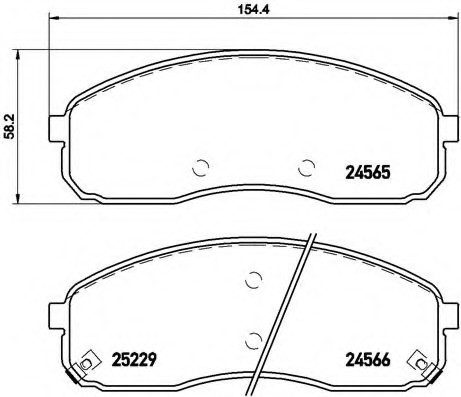 P30058 BREMBO (Германия) Комплект гальмівних колодок, дискове гальмо P30058 BREMBO