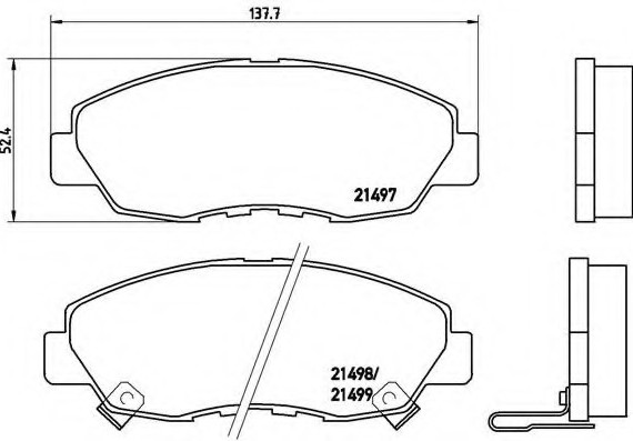 P28042 BREMBO (Германия) Комплект гальмівних колодок, дискове гальмо P28042 BREMBO