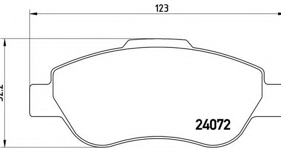 P23097 BREMBO (Германия) Комплект гальмівних колодок, дискове гальмо P23097 BREMBO