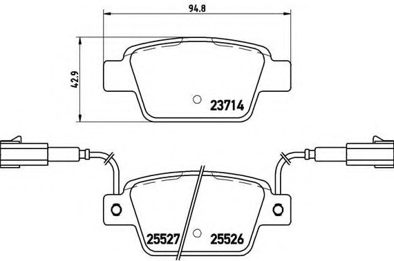 P23135 BREMBO (Германия) Комплект гальмівних колодок, дискове гальмо P23135 BREMBO