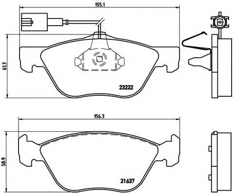 P23116 BREMBO (Германия) Комплект гальмівних колодок, дискове гальмо P23116 BREMBO