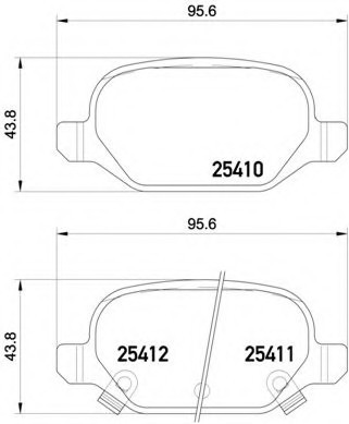 P23151 BREMBO (Германия) Комплект гальмівних колодок, дискове гальмо P23151 BREMBO