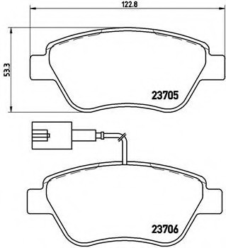 P23141 BREMBO (Германия) Комплект гальмівних колодок, дискове гальмо P23141 BREMBO