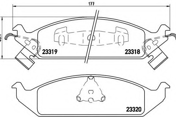 P11011 BREMBO (Германия) Комплект гальмівних колодок, дискове гальмо P11011 BREMBO