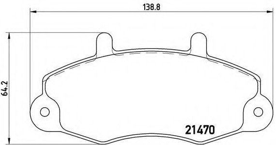 P24049 BREMBO (Германия) Комплект гальмівних колодок, дискове гальмо P24049 BREMBO