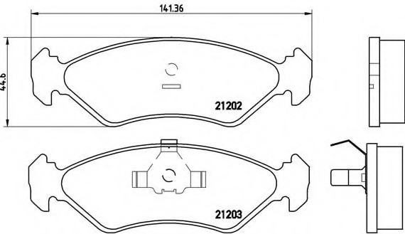 Комплект гальмівних колодок, дискове гальмо P24028 BREMBO