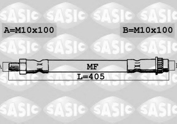 6604025 SASIC Шланг тормозной передний 2.3dCi 10-