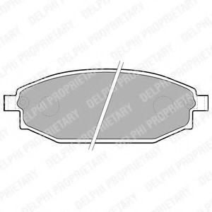LP1665 DELPHI Комплект тормозных колодок, дисковый тормоз LP1665 DELPHI