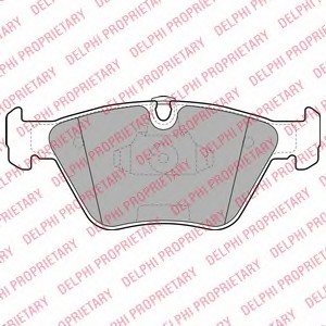 LP1962 DELPHI Комплект гальмівних колодок з 4 шт. дисків