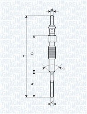 UY11A MAGNETI MARELLI (Италия) UY11A СВЕЧА НАКАЛА OPEL 2.0CDTI 07- UY11A MAGNETI-MARELLI