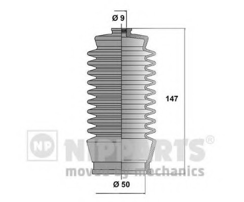 J2852003 NIPPARTS (Нидерланды) Пыльник рулевой рейки toyota camry 00- J2852003 NIPPARTS