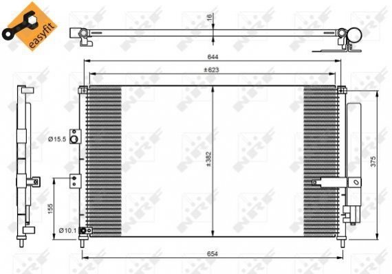 35865 NRF КОНДЕНСАТОР HO Civic 1,3 Hybrid /1,6-1,8 02-11 35865 NRF