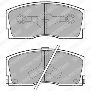 LP626 DELPHI Комплект тормозных колодок, дисковый тормоз LP626 DELPHI